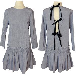 English Factory Dress Women's Sz M Academia Drop Waist Preppy Nantucket Coquette